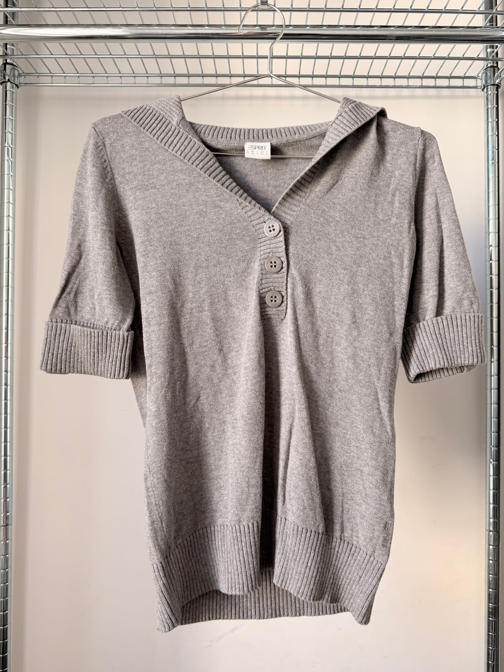 Soft Grey Polo Knit