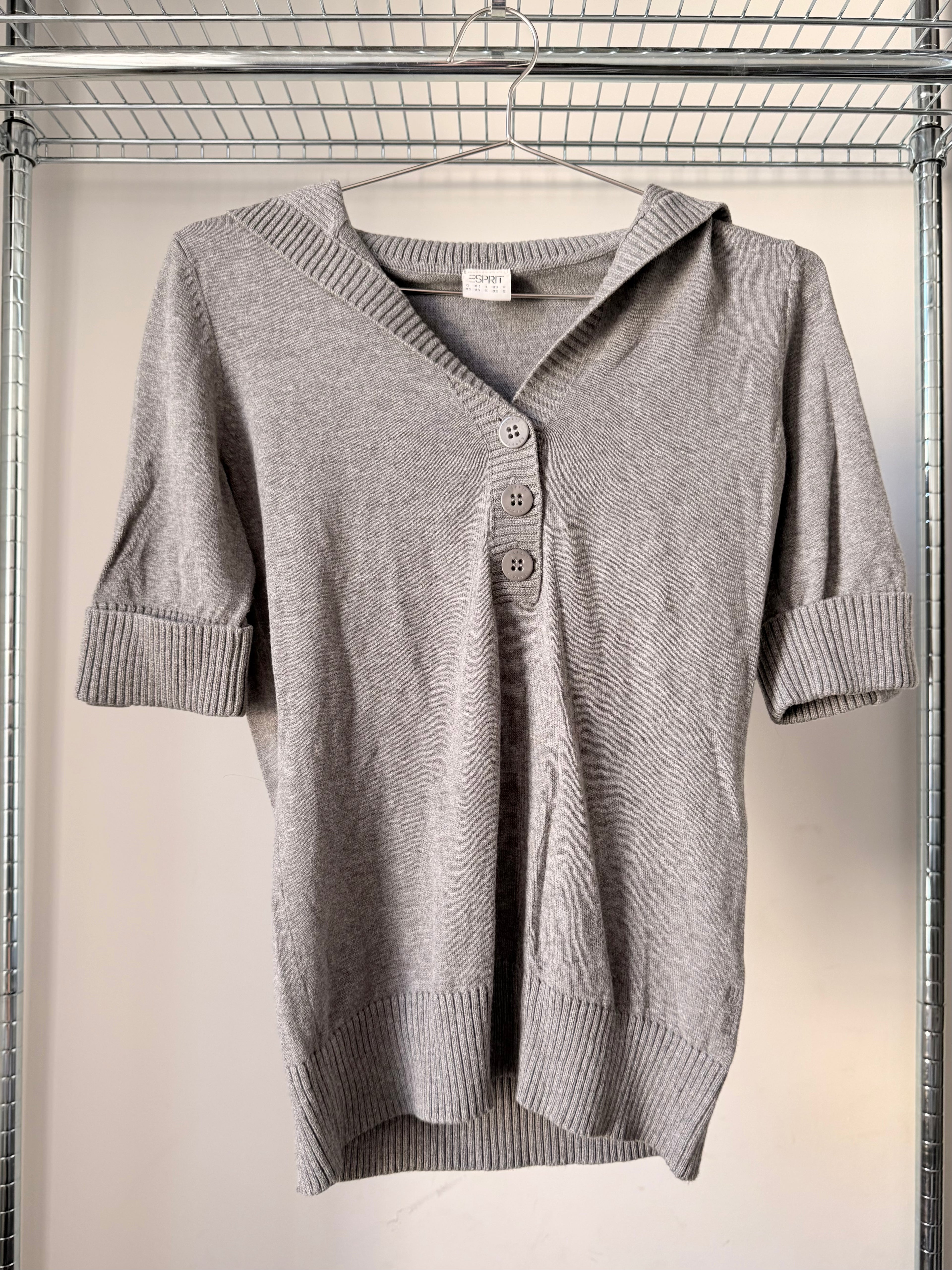Soft Grey Polo Knit