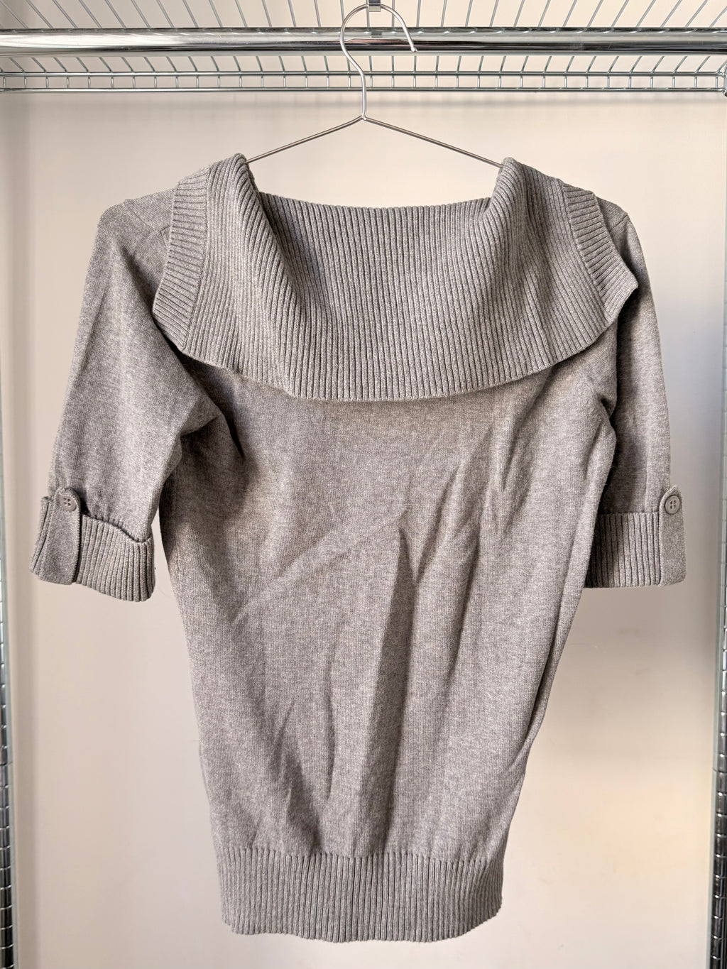 Soft Grey Polo Knit