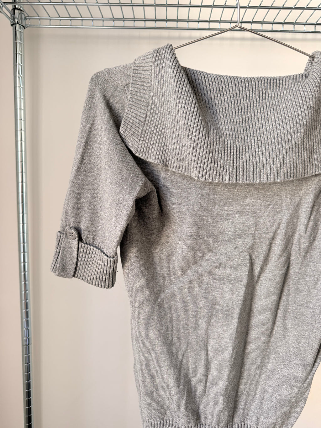 Soft Grey Polo Knit