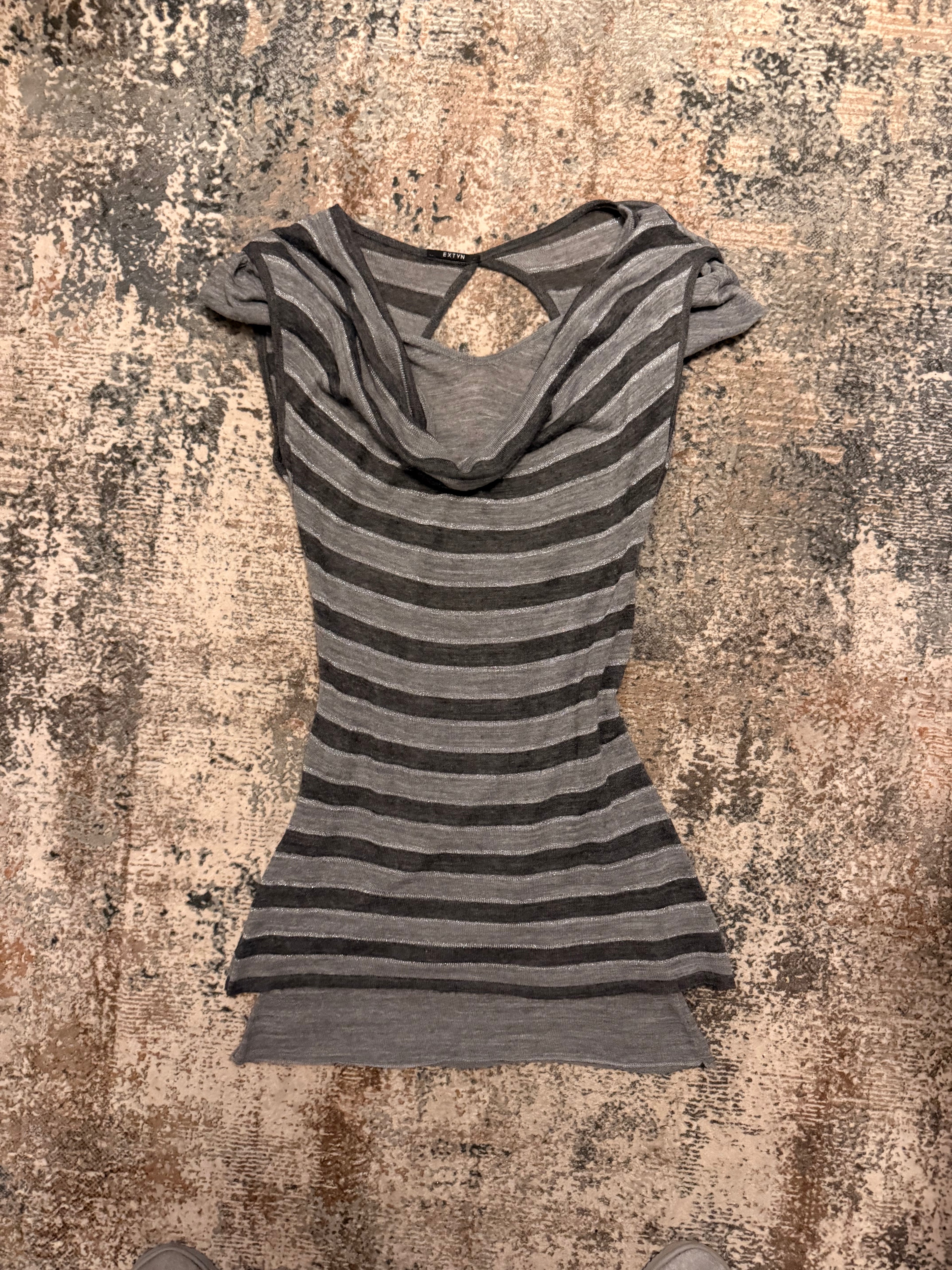 The Draped Stripe Dress