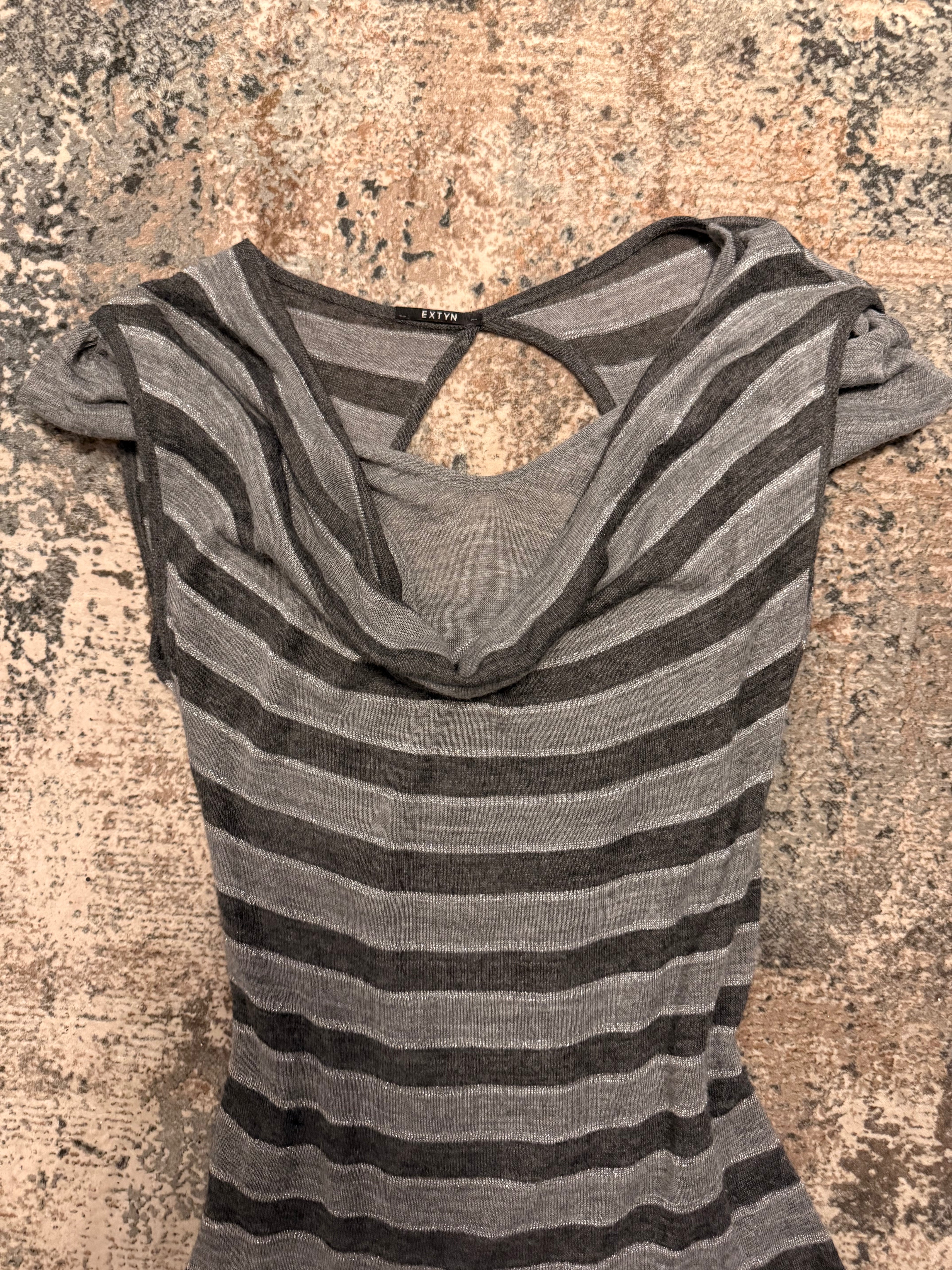 The Draped Stripe Dress