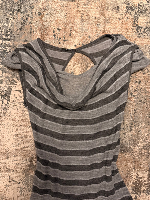 The Draped Stripe Dress