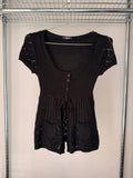 Noir Lace Knit Top