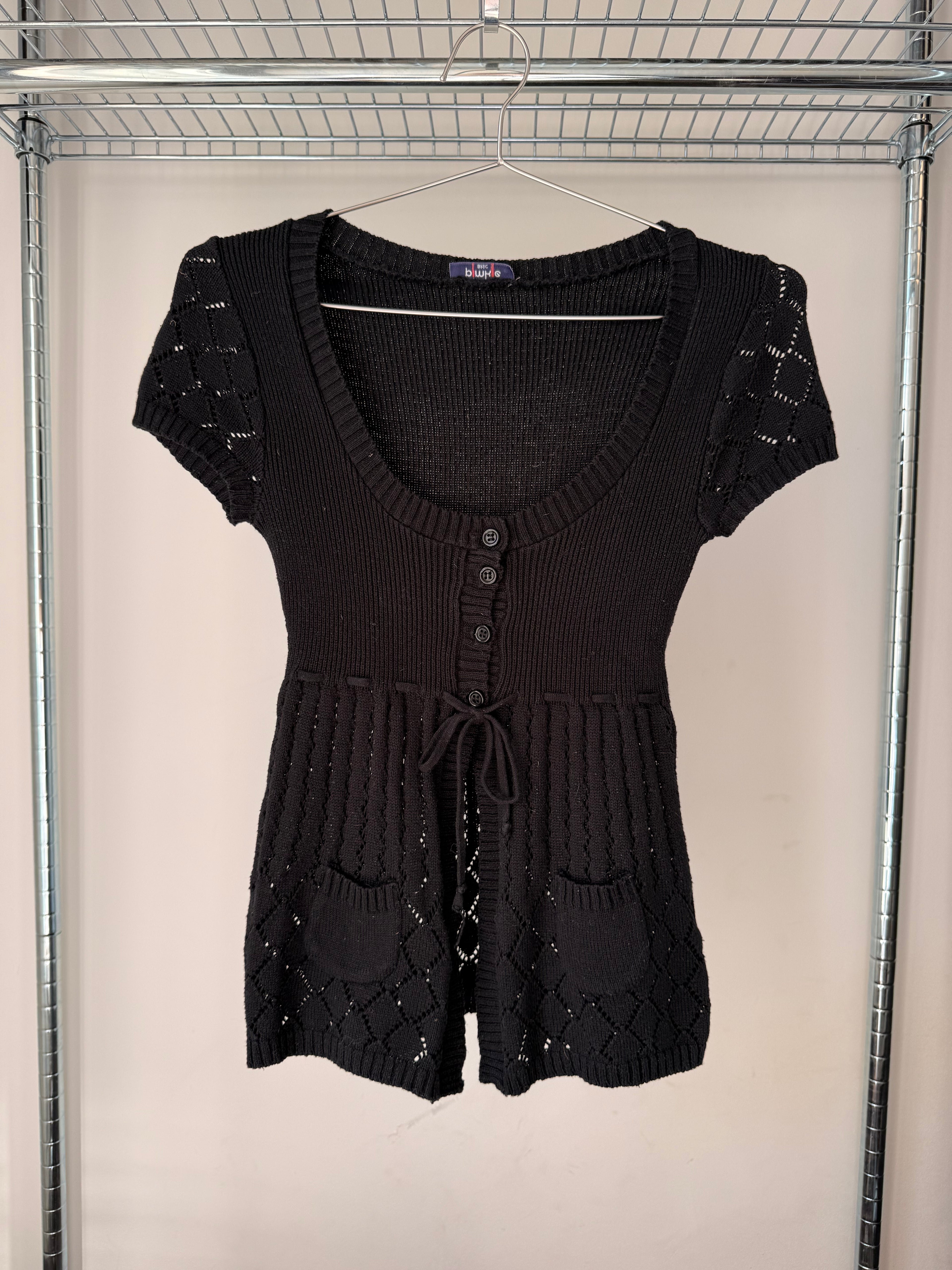 Noir Lace Knit Top