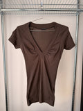 Cocoa Draped Tee